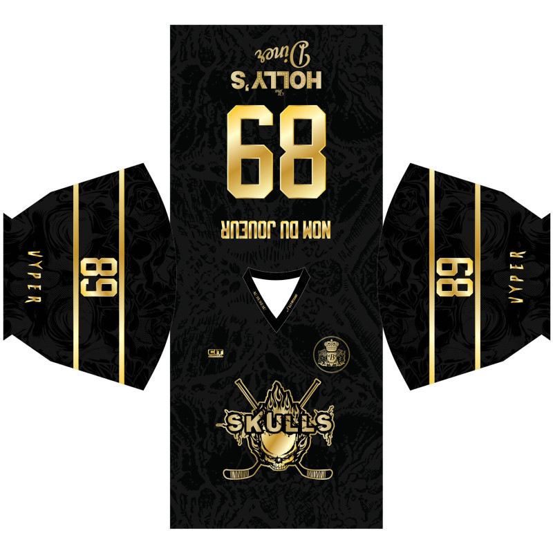 Maillot de match noir - Les Skulls de Melun