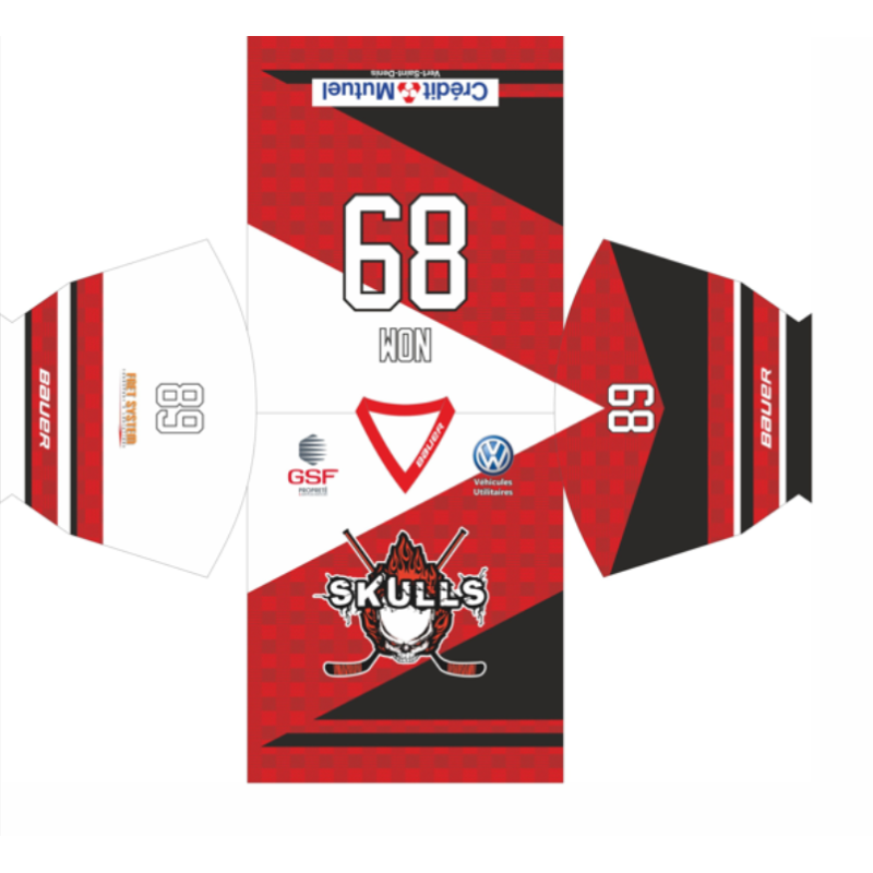 Maillot de match - Les Skulls de Melun